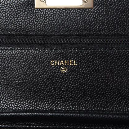 Chanel Caviar Quilted Golden Class Wallet On Chain WOC Black 6 of 11