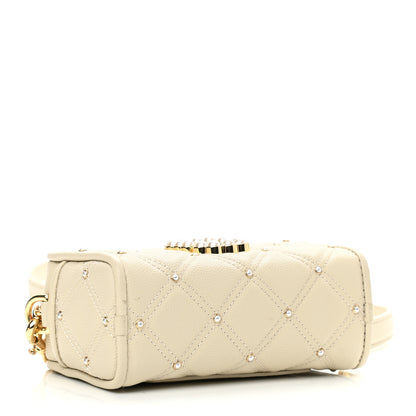 Marc Jacobs Calfskin Quilted Pearl The Softshot 17 Crossbody Oatmilk 4 of 8