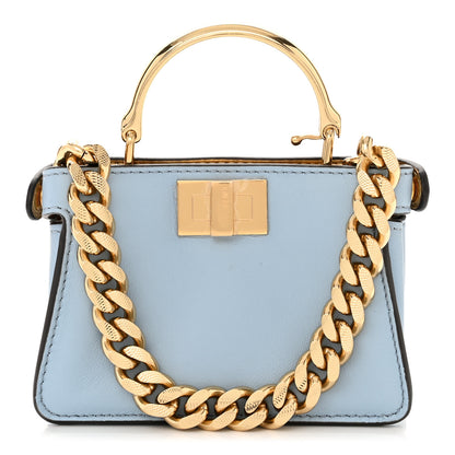Fendi Nappa Rainbow Inlay Nano Peekaboo Maxi Handle Satchel Azzurro Baby Multicolor 1 of 10