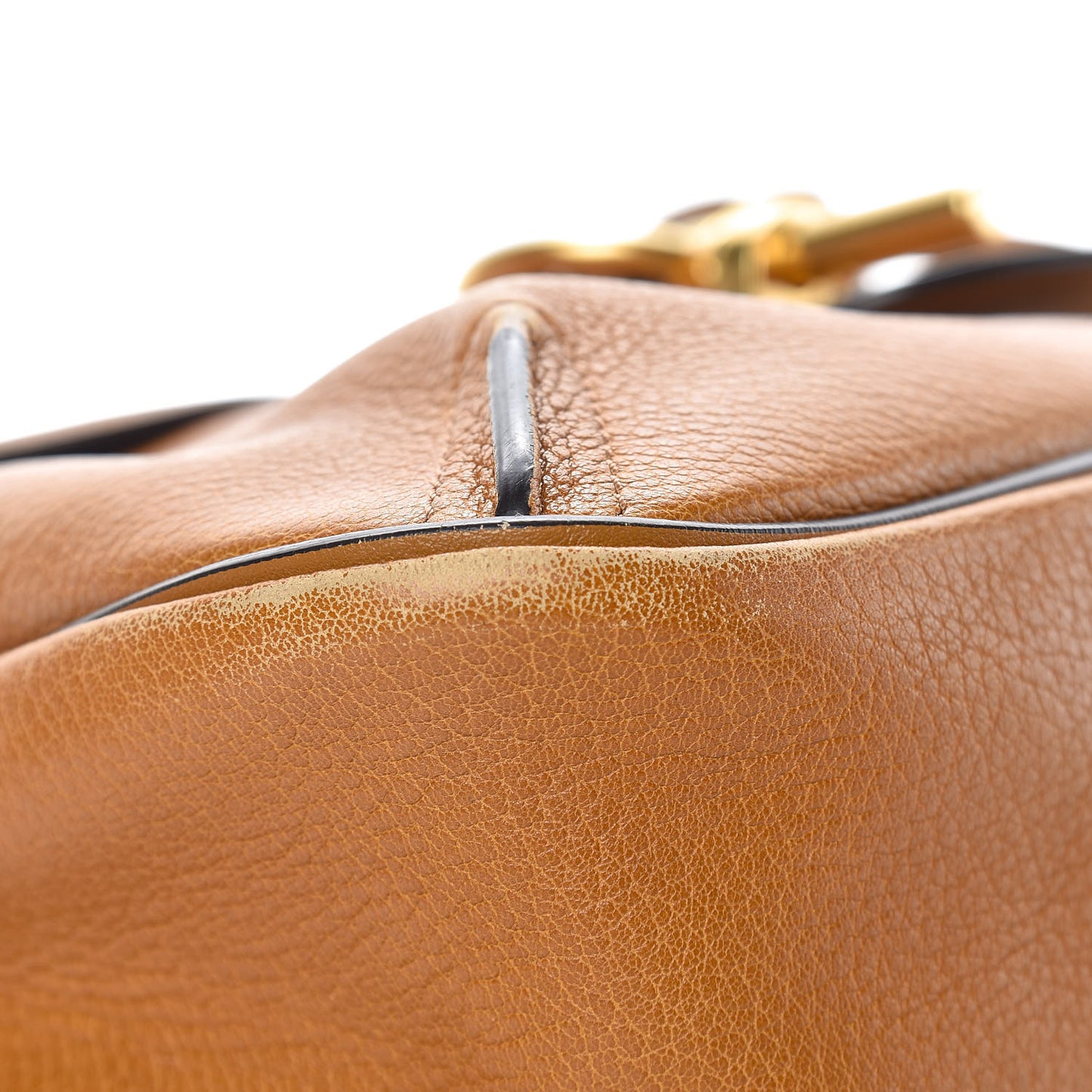 Grained Lambskin Medium Lexa Shoulder Bag Mustard Brown