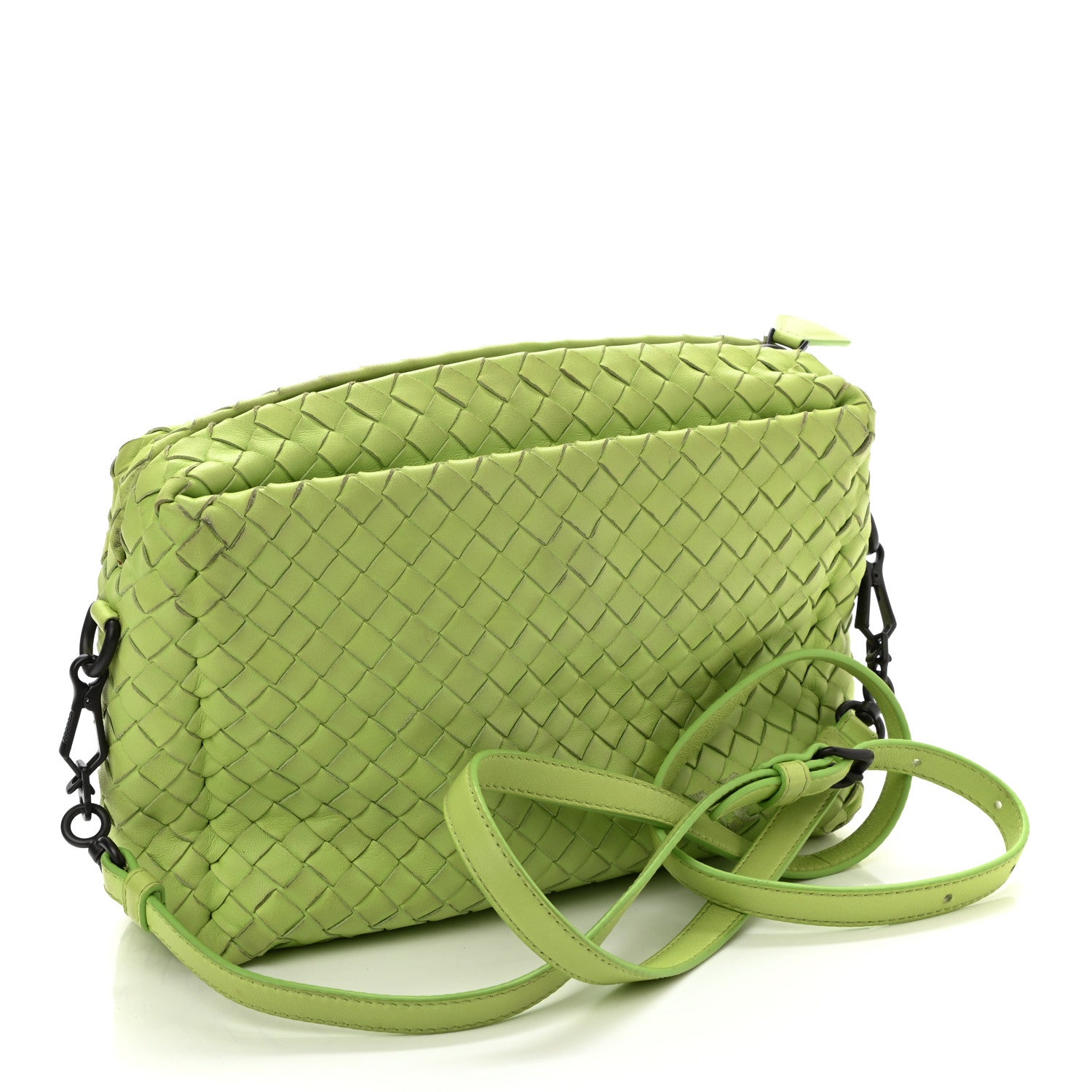 Bottega Veneta Nappa Intrecciato Crossbody Kiwi 3 of 15