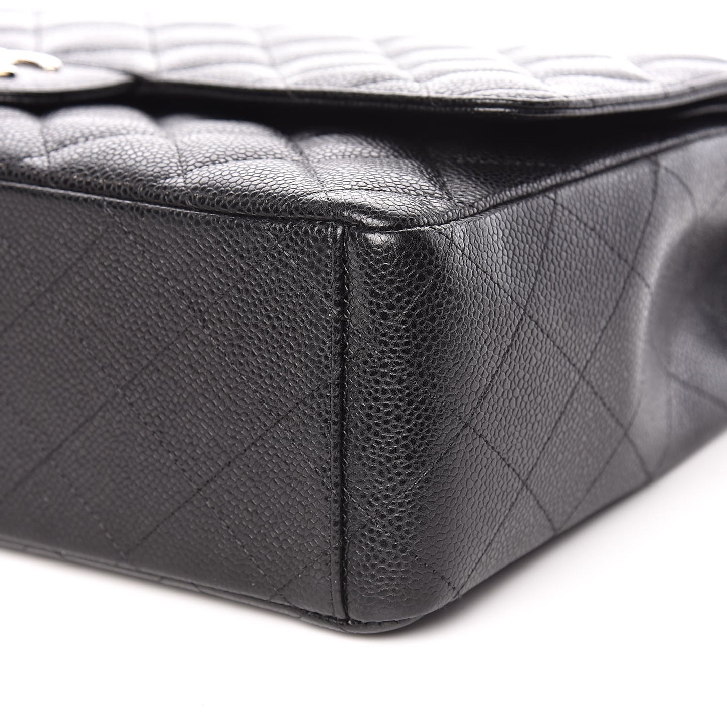 Caviar Quilted Maxi Double Flap Black