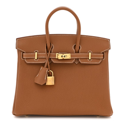 Hermes Togo Birkin 25 Gold 1 of 11