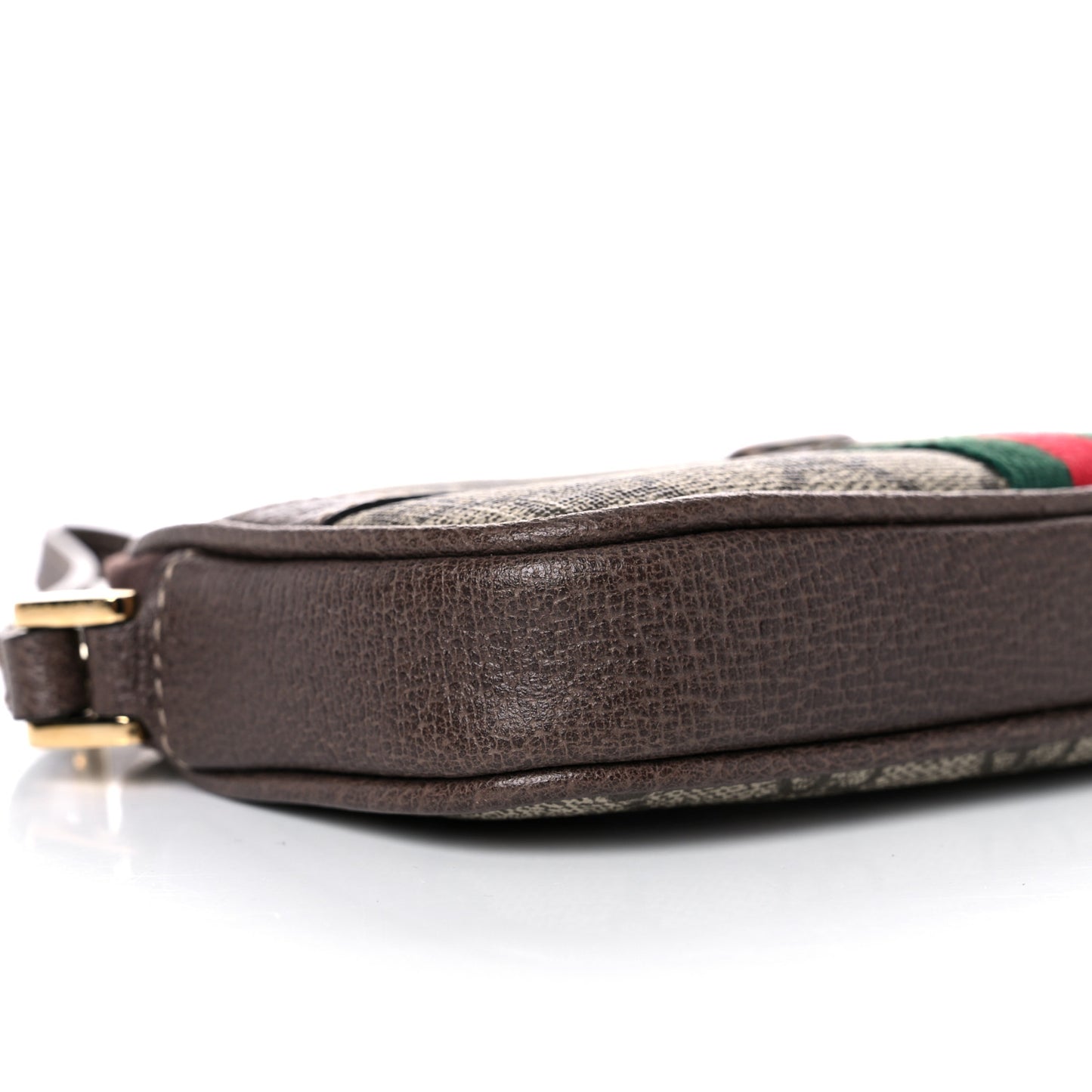 GG Supreme Monogram Ophidia Phone Case Wristlet Brown