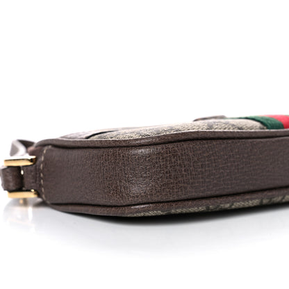Gucci GG Supreme Monogram Ophidia Phone Case Wristlet Brown 8 of 13