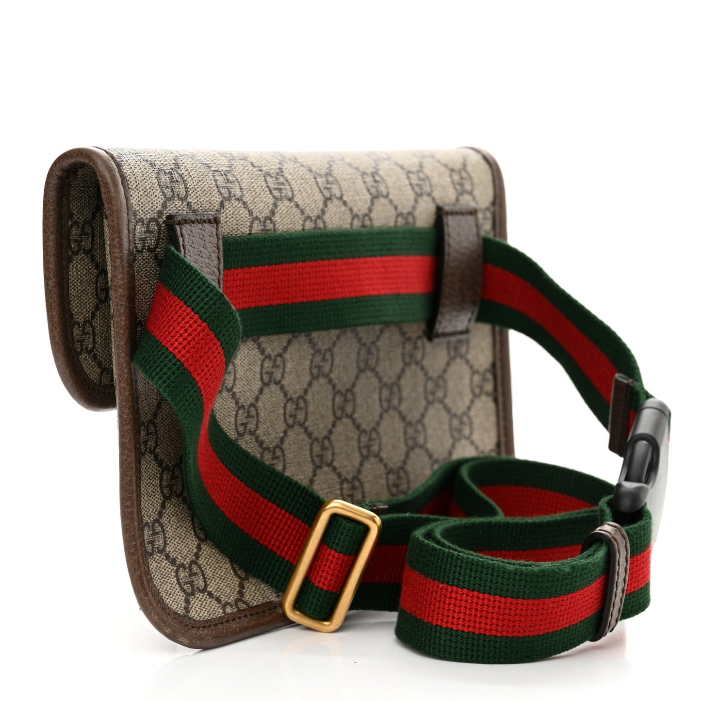 GG Supreme Monogram Neo Vintage Web Belt Bag Brown