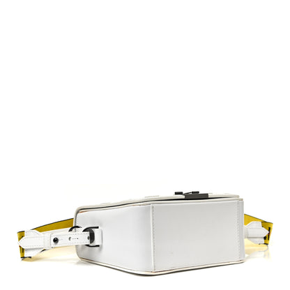 Off-White Saffiano Striped Diag Binder Flap Bag White Black 4 of 25