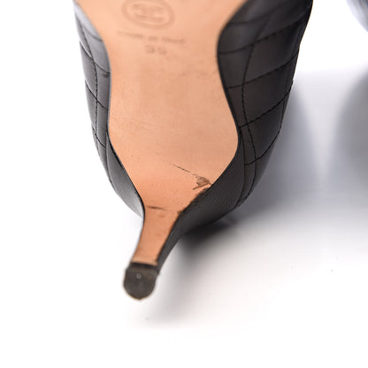Chanel Lambskin Quilted CC Cap Toe Boots 39 Black 9 of 12