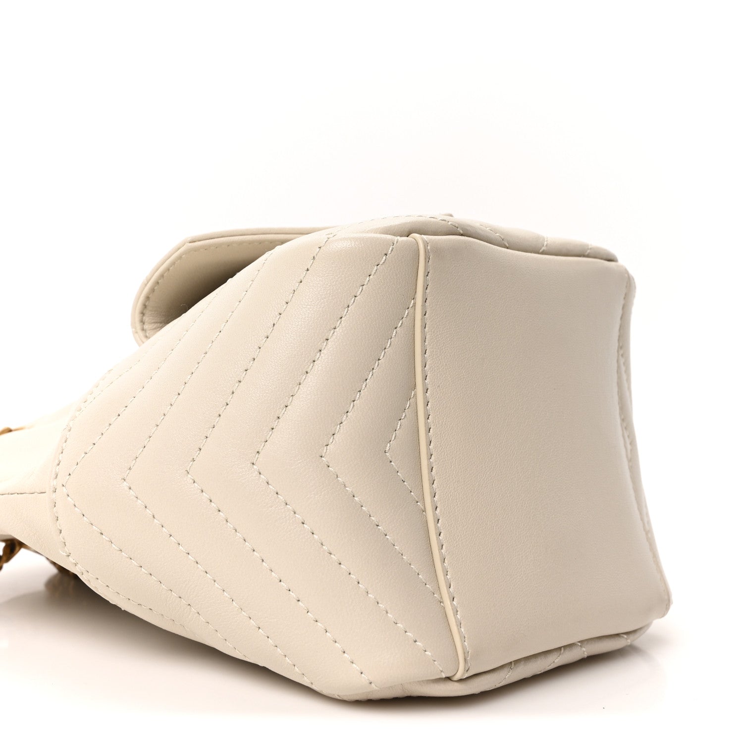 Saint Laurent Lambskin Matelasse Monogram Joe Nano Bucket Bag Crema Soft 9 of 10