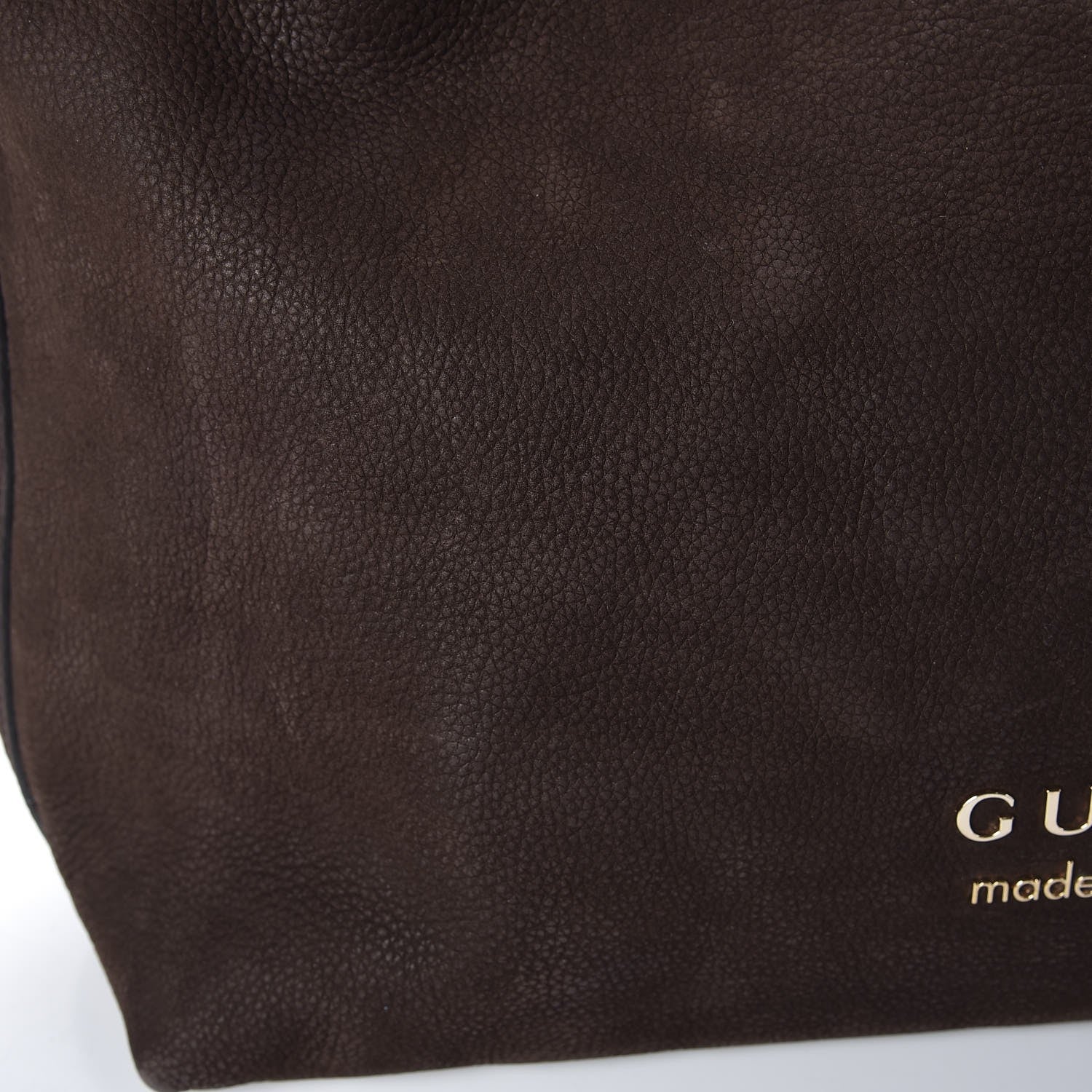 Gucci Nubuck Large Braided Handle Gifford Tote Brown 9 of 9