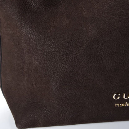 Gucci Nubuck Large Braided Handle Gifford Tote Brown 9 of 9