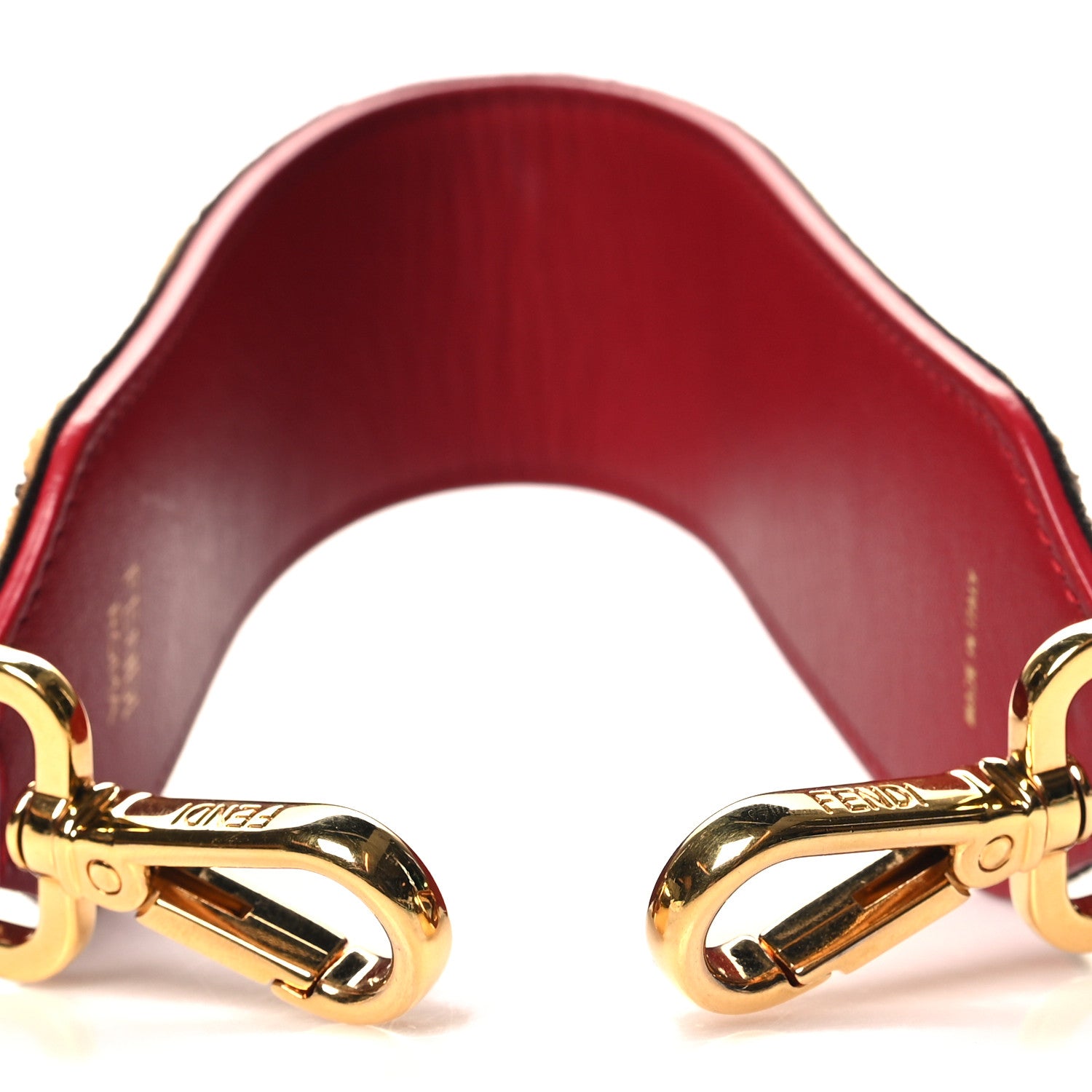 Fendi Velvet FF Mini Strap You Tobacco Fragola 3 of 5