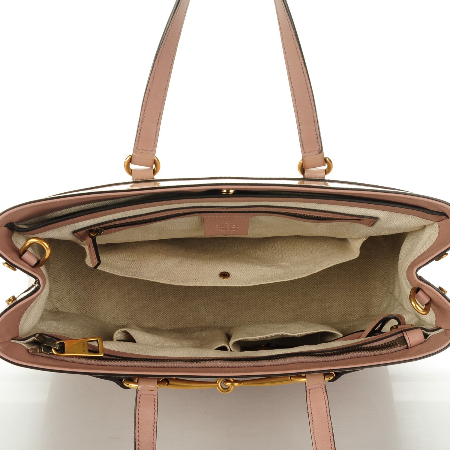 Gucci Patent Medium Bright Bit Top Handle Tote Dark Cipria 5 of 7