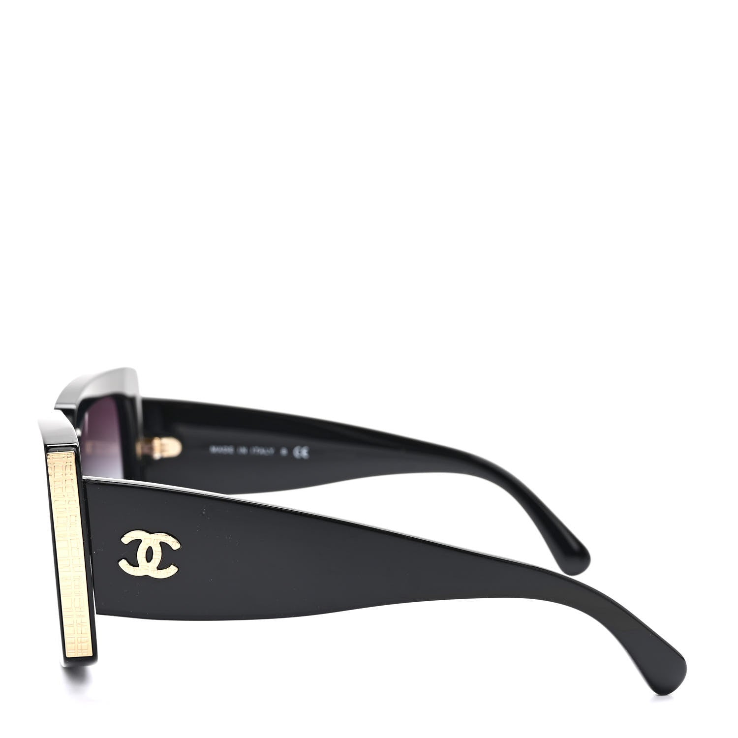 Chanel Acetate Rectangle Sunglasses 5435 Black 3 of 8