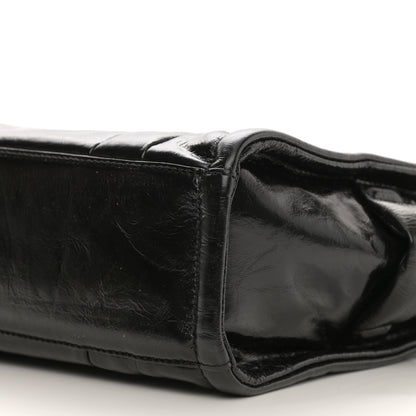 Marc Jacobs Shiny Crinkled Calfskin Small The Tote Bag Black 9 of 11