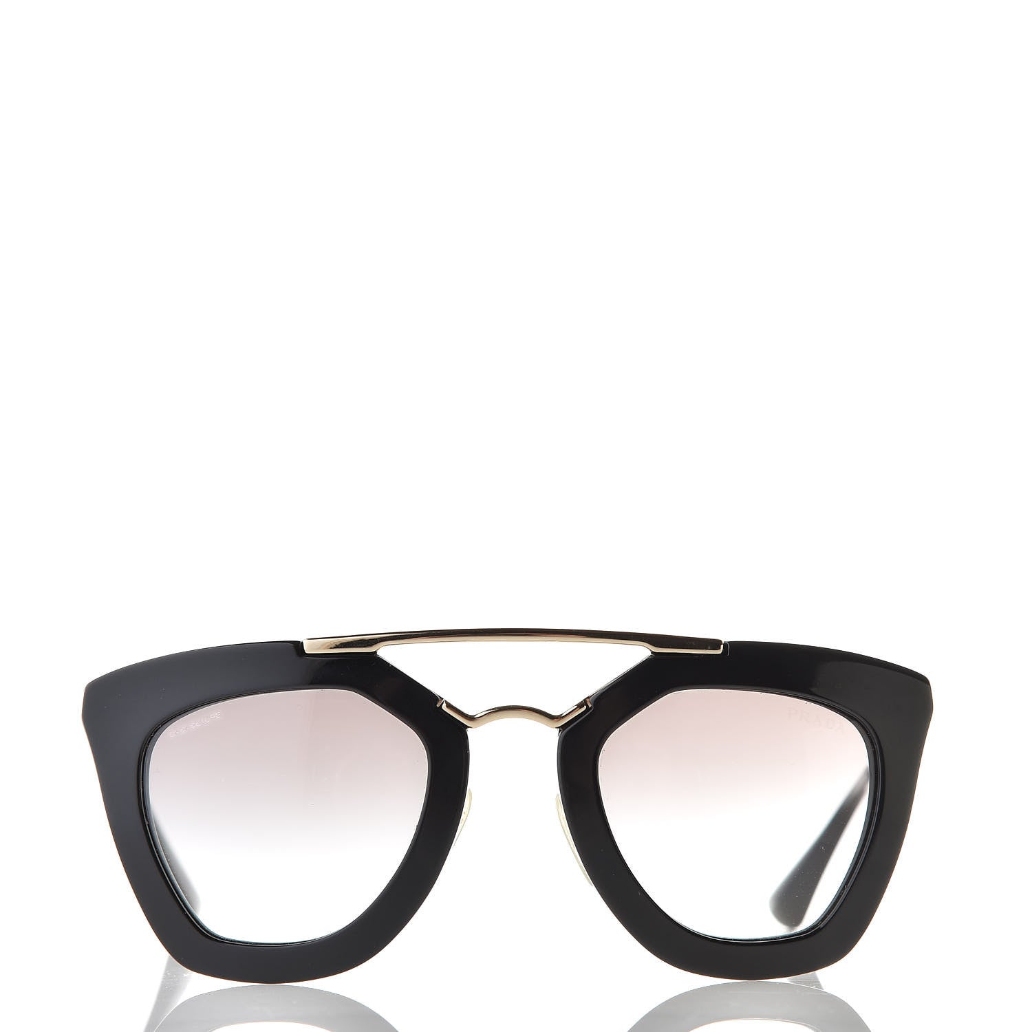 Prada Acetate Cinema Sunglasses SPR 09Q Black 2 of 8