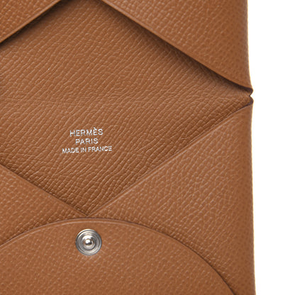 Hermes Epsom Calvi Card Case Gold 5 of 7