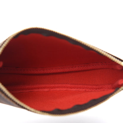 Louis Vuitton Damier Ebene 2019 Christmas Animation Mini Pochette Accessories Red 5 of 8