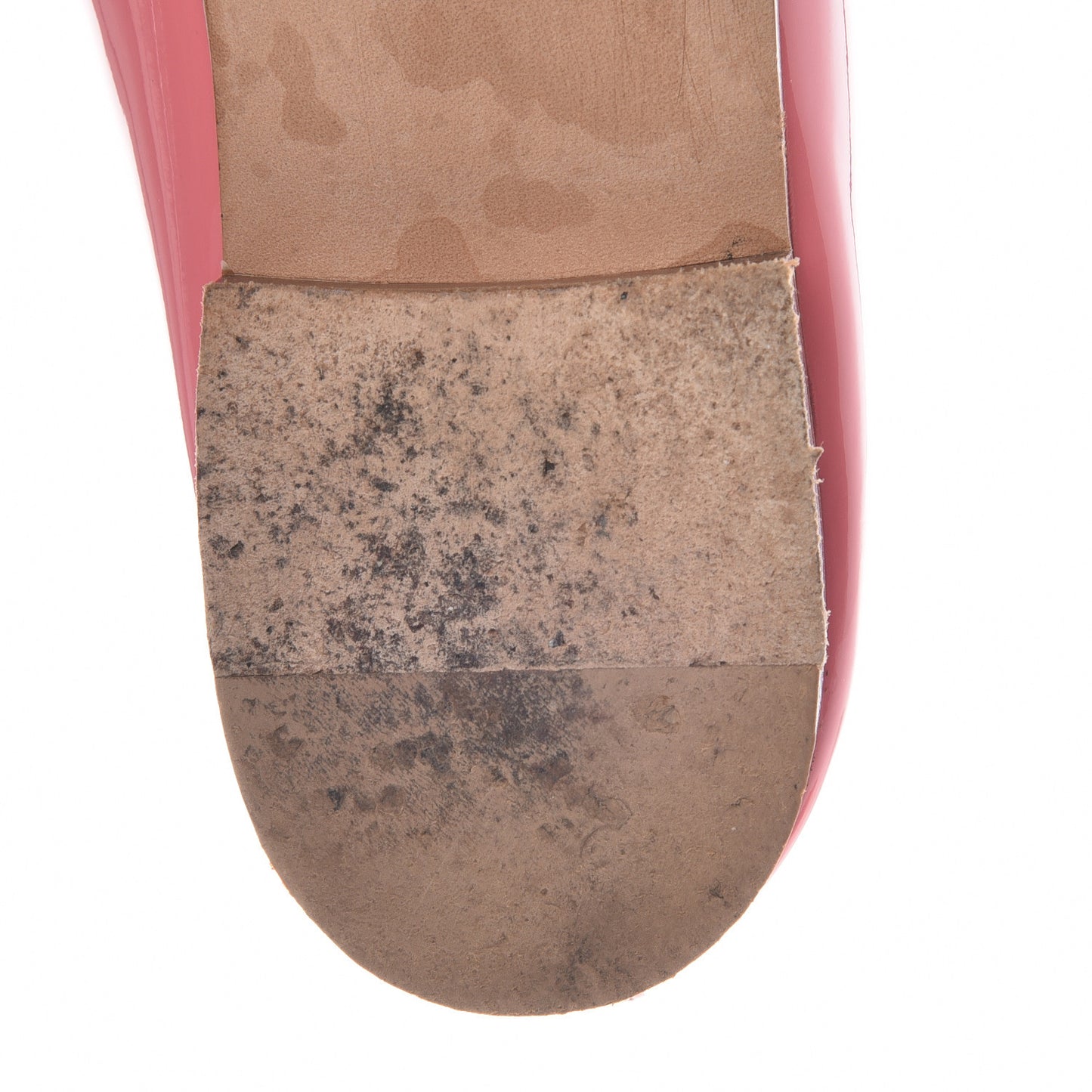 Patent CC Cap Toe Ballerina Flats 39.5 Light Pink