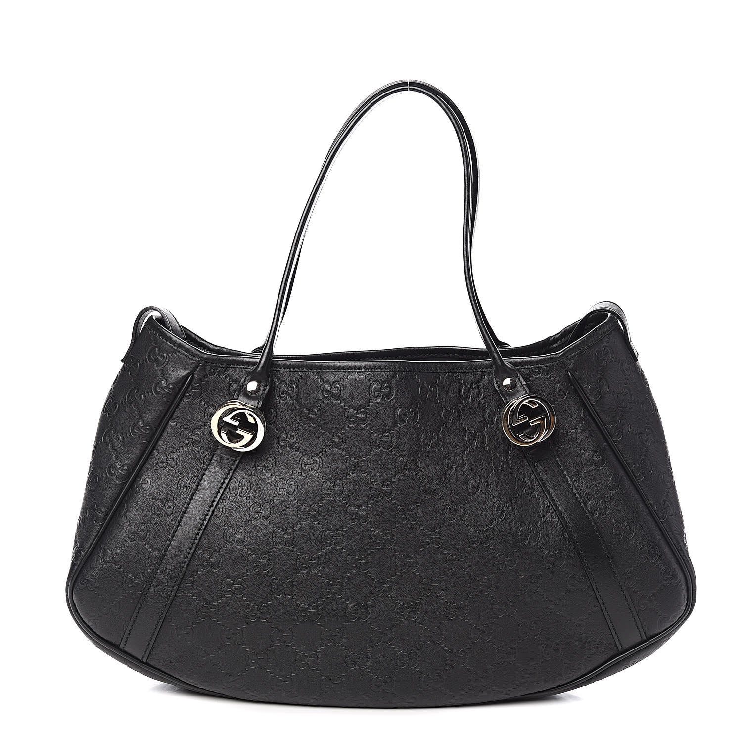 Gucci Guccissima Medium GG Twins Shoulder Bag Black 1 of 14