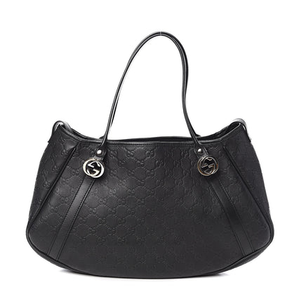 Gucci Guccissima Medium GG Twins Shoulder Bag Black 1 of 14