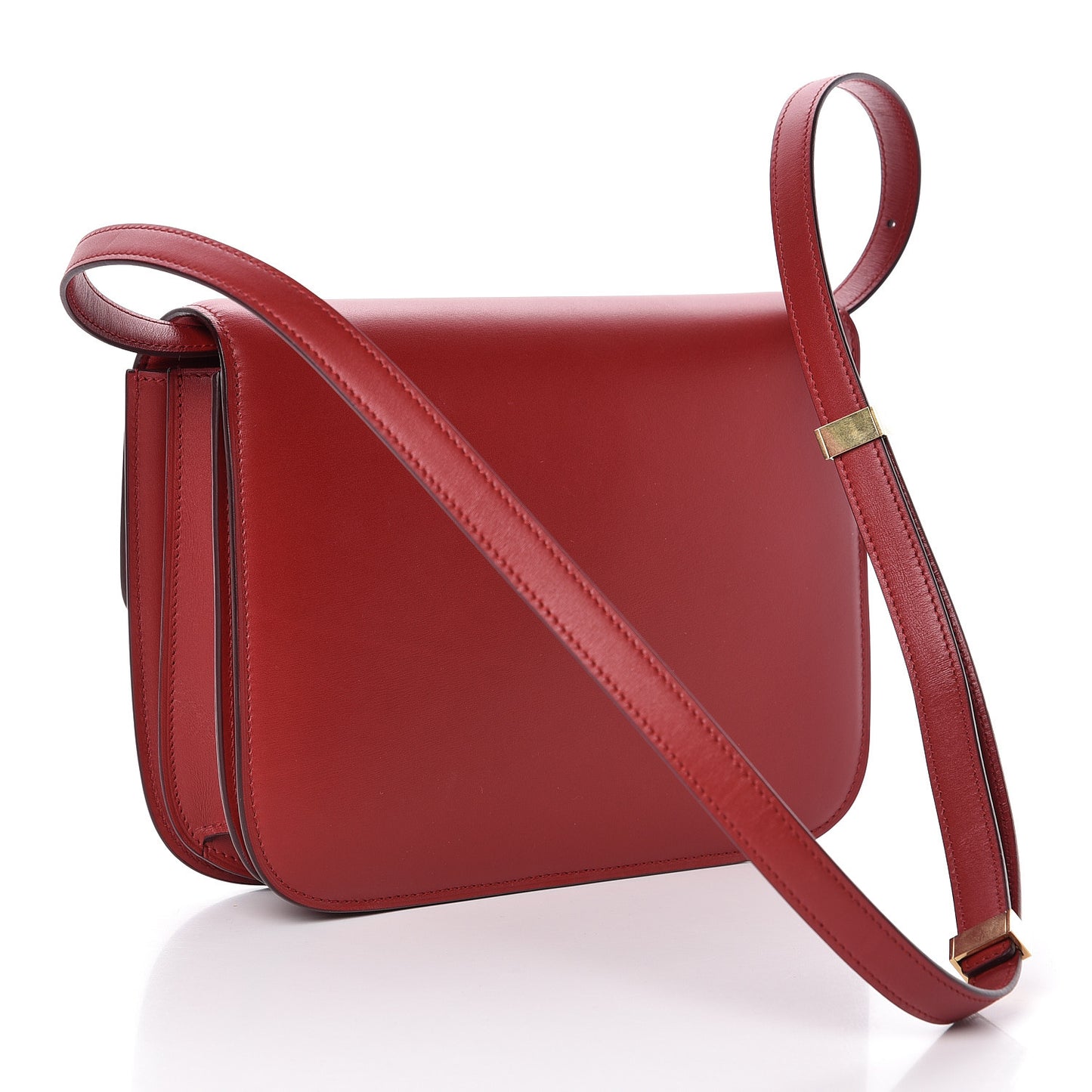 Box Calfskin Medium Classic Box Flap Bag Red