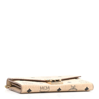 MCM Visetos Large Patricia Wallet On Chain Beige 4 of 10