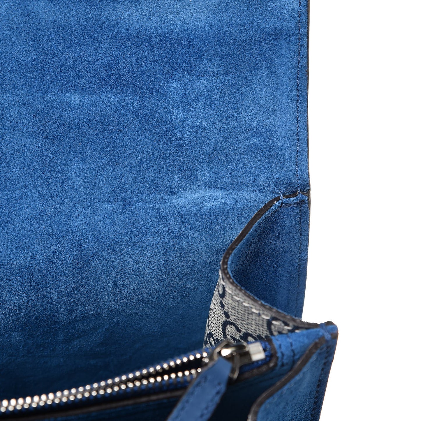 GG Supreme Monogram Blooms Medium Dionysus Shoulder Bag Beige Navy Vintage Blue