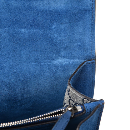 Gucci GG Supreme Monogram Blooms Medium Dionysus Shoulder Bag Beige Navy Vintage Blue 8 of 9