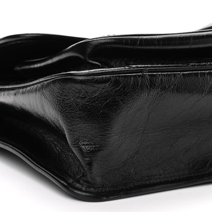 Saint Laurent Crinkled Calfskin Matelasse Monogram Medium Niki Chain Satchel Black 9 of 12