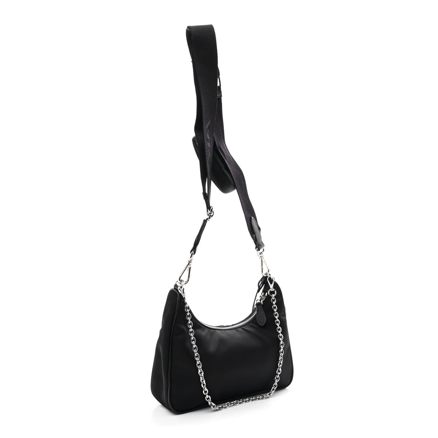 Re-Nylon Saffiano Re-Edition 2005 Shoulder Black