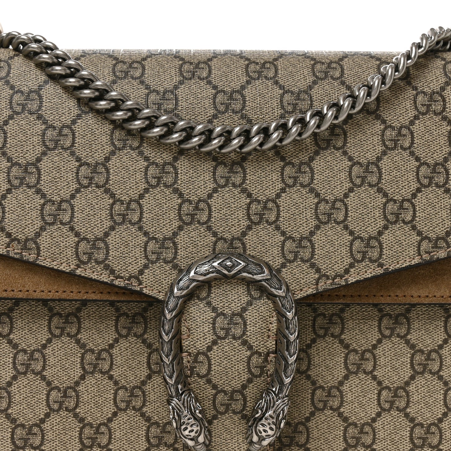 GG Supreme Monogram Medium Dionysus Shoulder Bag Taupe Taupe