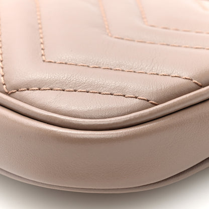 Gucci Calfskin Matelasse Mini GG Marmont Chain Crossbody Bag Porcelain Rose 9 of 9