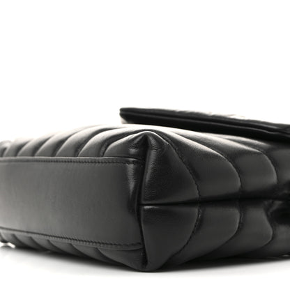 Saint Laurent Calfskin Y Quilted Monogram Monochrome Toy Loulou Crossbody Bag Black 10 of 16