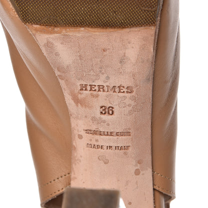 Hermes Calfskin Ankle Peep Toe Booties 36 6 of 11