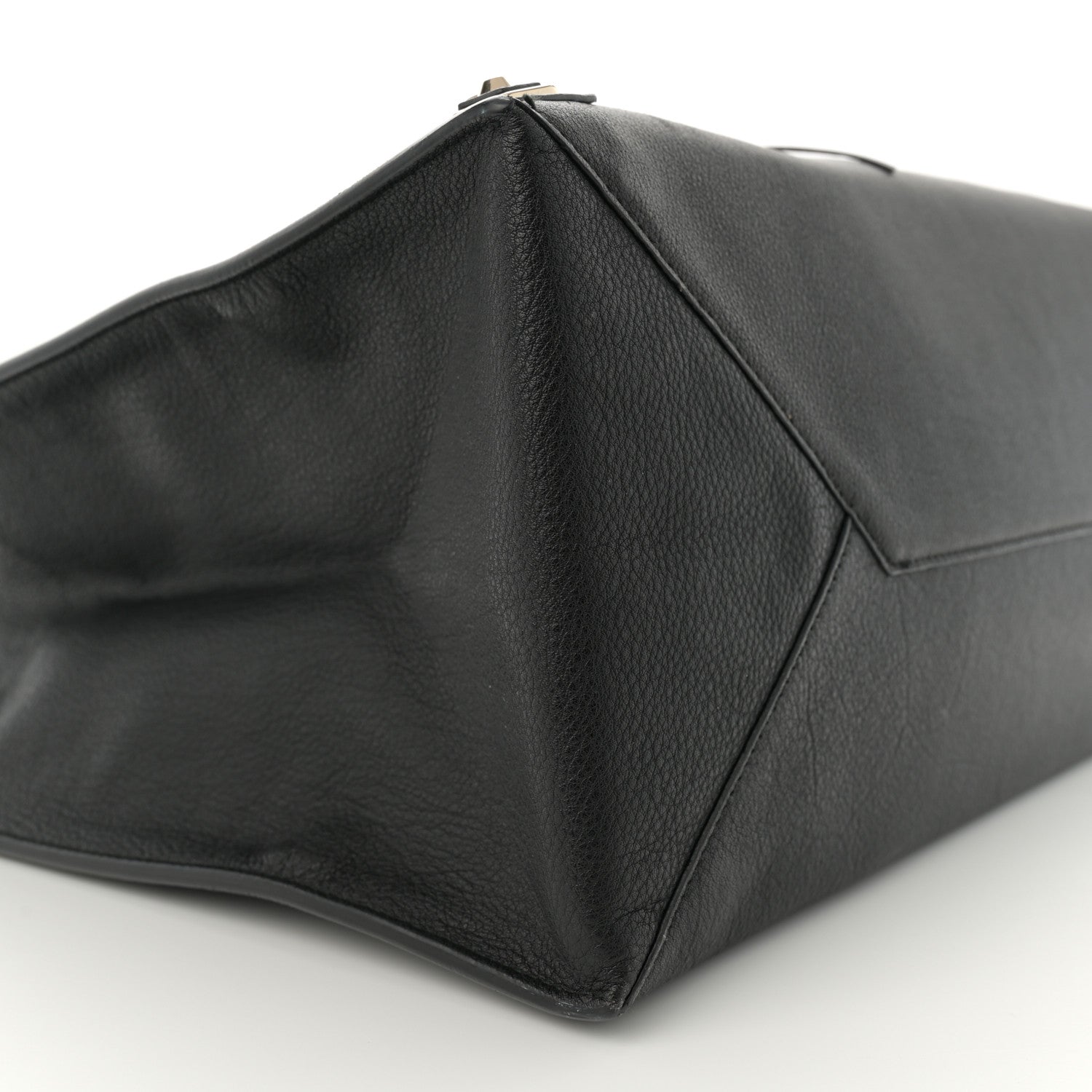 Balenciaga Grained Calfskin Silver Metallic Edge Hardware Papier A4 Tote Black 9 of 14