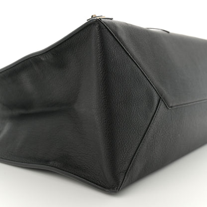Balenciaga Grained Calfskin Silver Metallic Edge Hardware Papier A4 Tote Black 9 of 14