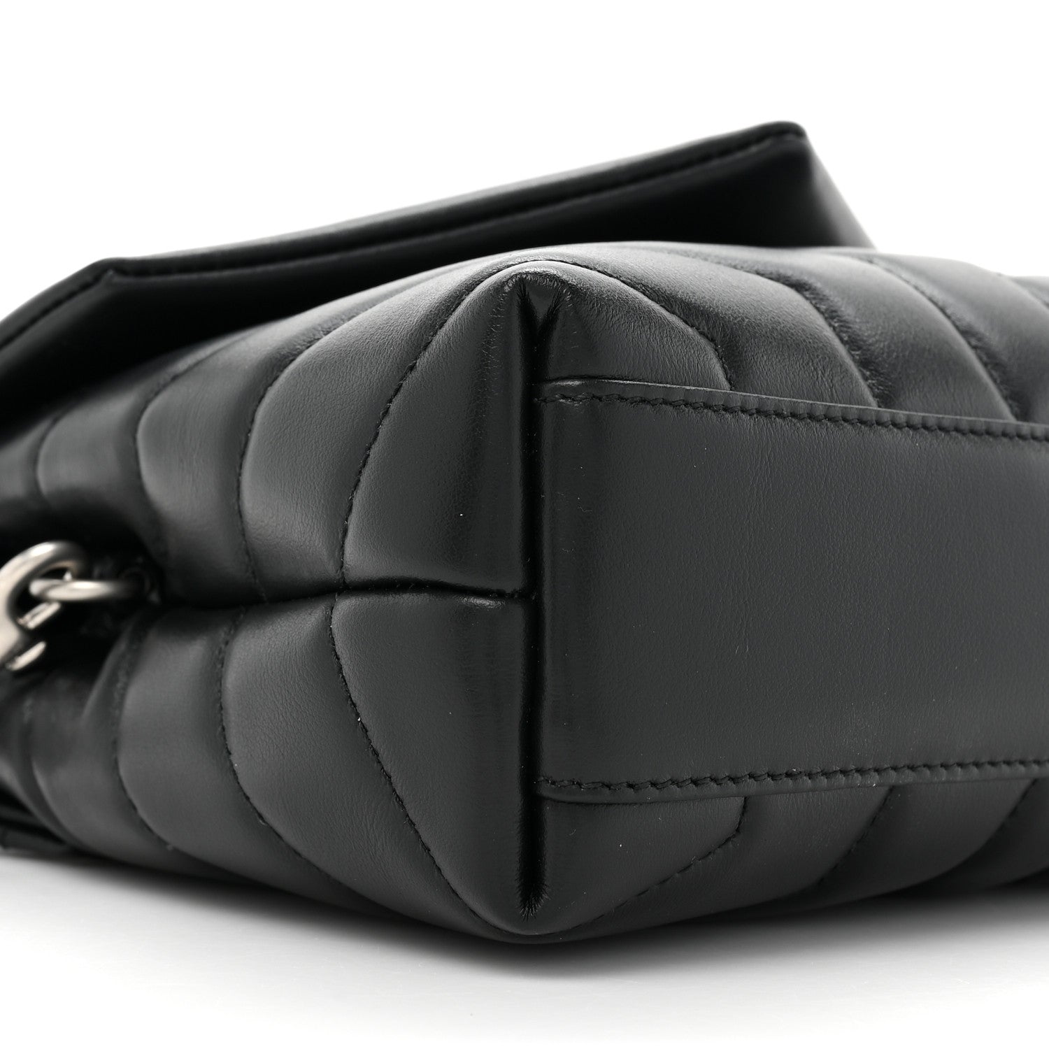 Saint Laurent Calfskin Y Quilted Monogram Toy Loulou Crossbody Bag Black 10 of 11