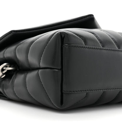 Saint Laurent Calfskin Y Quilted Monogram Toy Loulou Crossbody Bag Black 10 of 11