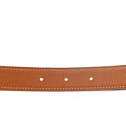 Hermes Swift Epsom 24mm Medor H Belt 75 Black Gold 4 of 7