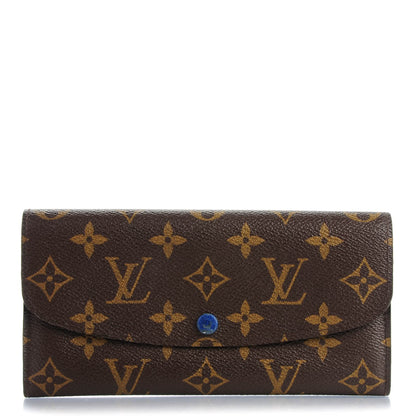 Louis Vuitton Monogram Emilie Wallet Blue 1 of 7