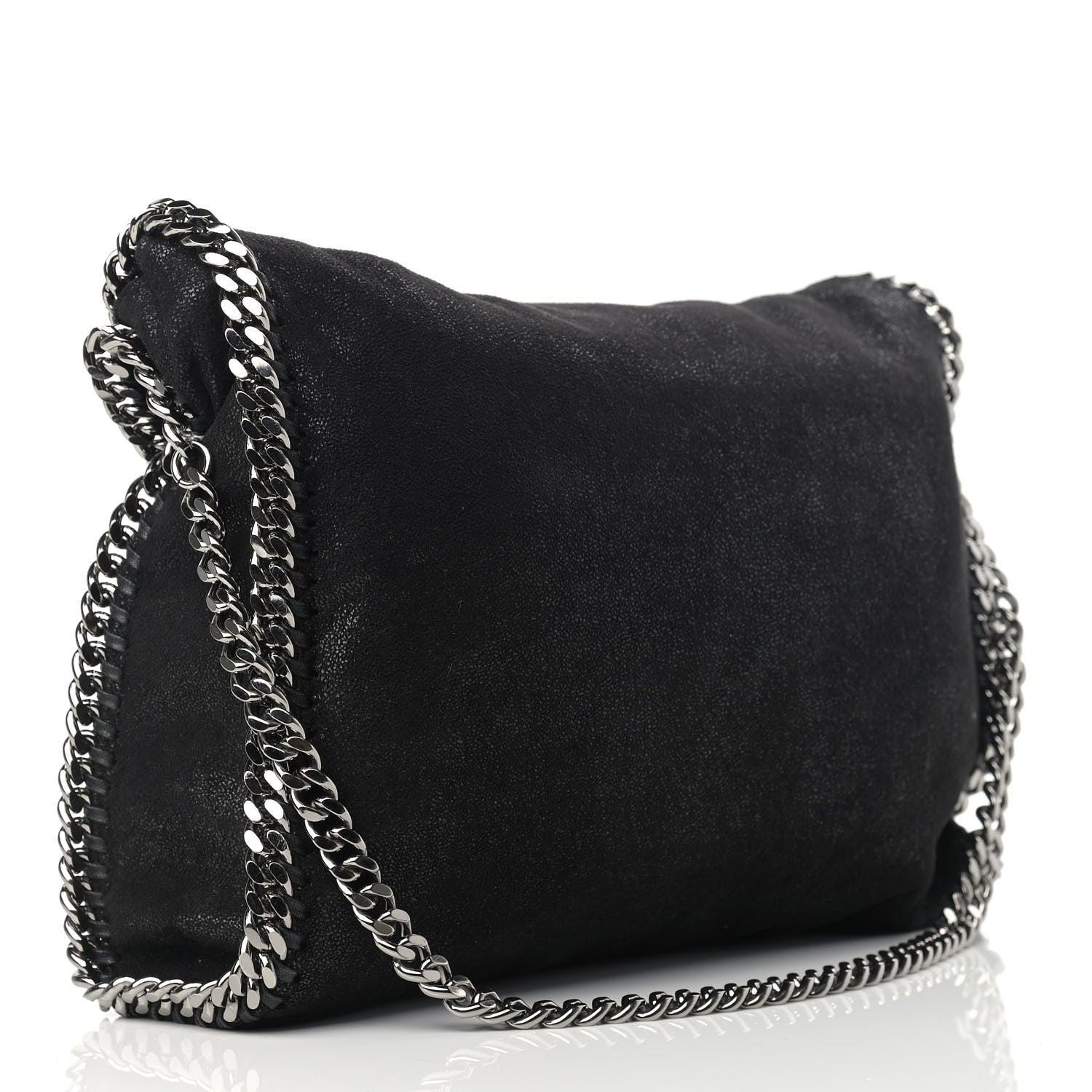 Stella McCartney Shaggy Deer Falabella Fold Over Tote Black 2 of 8