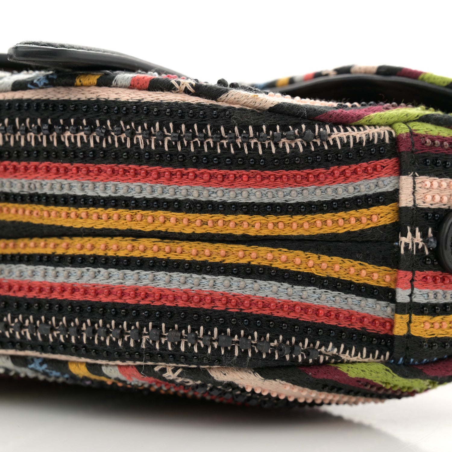Christian Dior Canvas Embroidered Mini Saddle Bag Multicolor 10 of 11