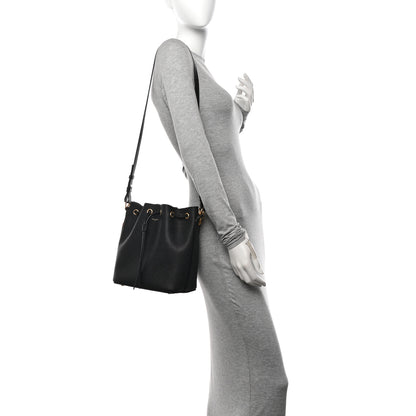 Saint Laurent Grained Calfskin Medium Emmanuelle Bucket Bag Black 2 of 15