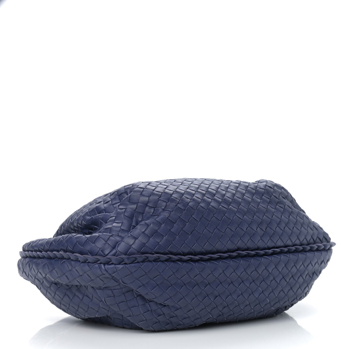 Nappa Intrecciato Medium Belly Veneta Hobo Sapphire