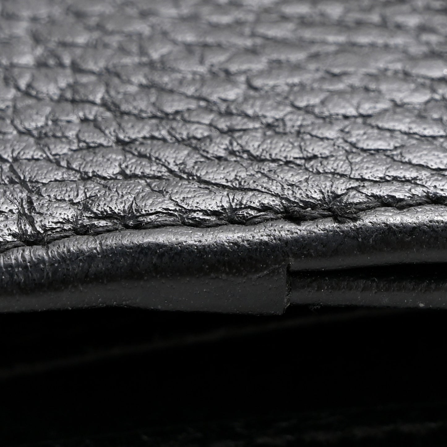 Dollar Calfskin Interlocking G French Wallet Black
