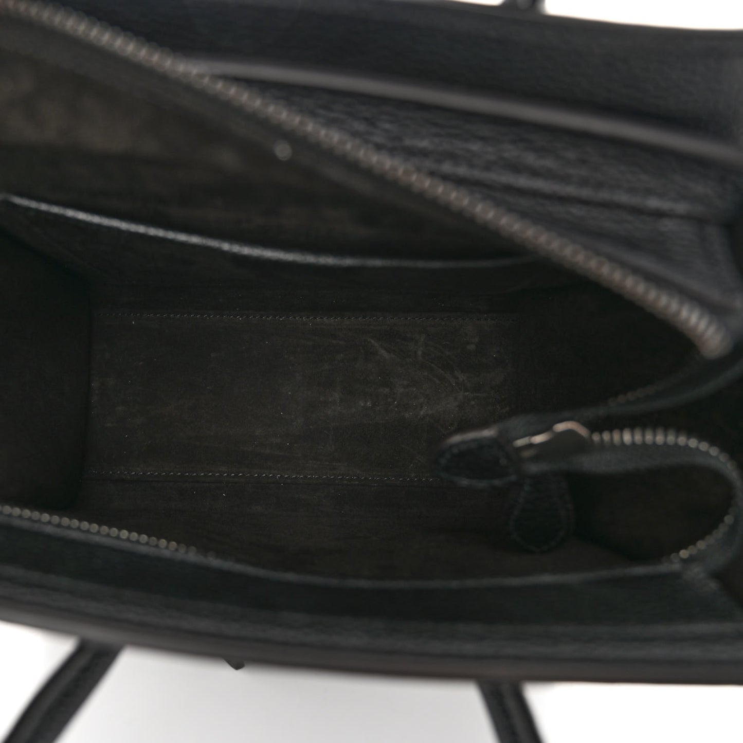 Drummed Calfskin Nano Luggage Black