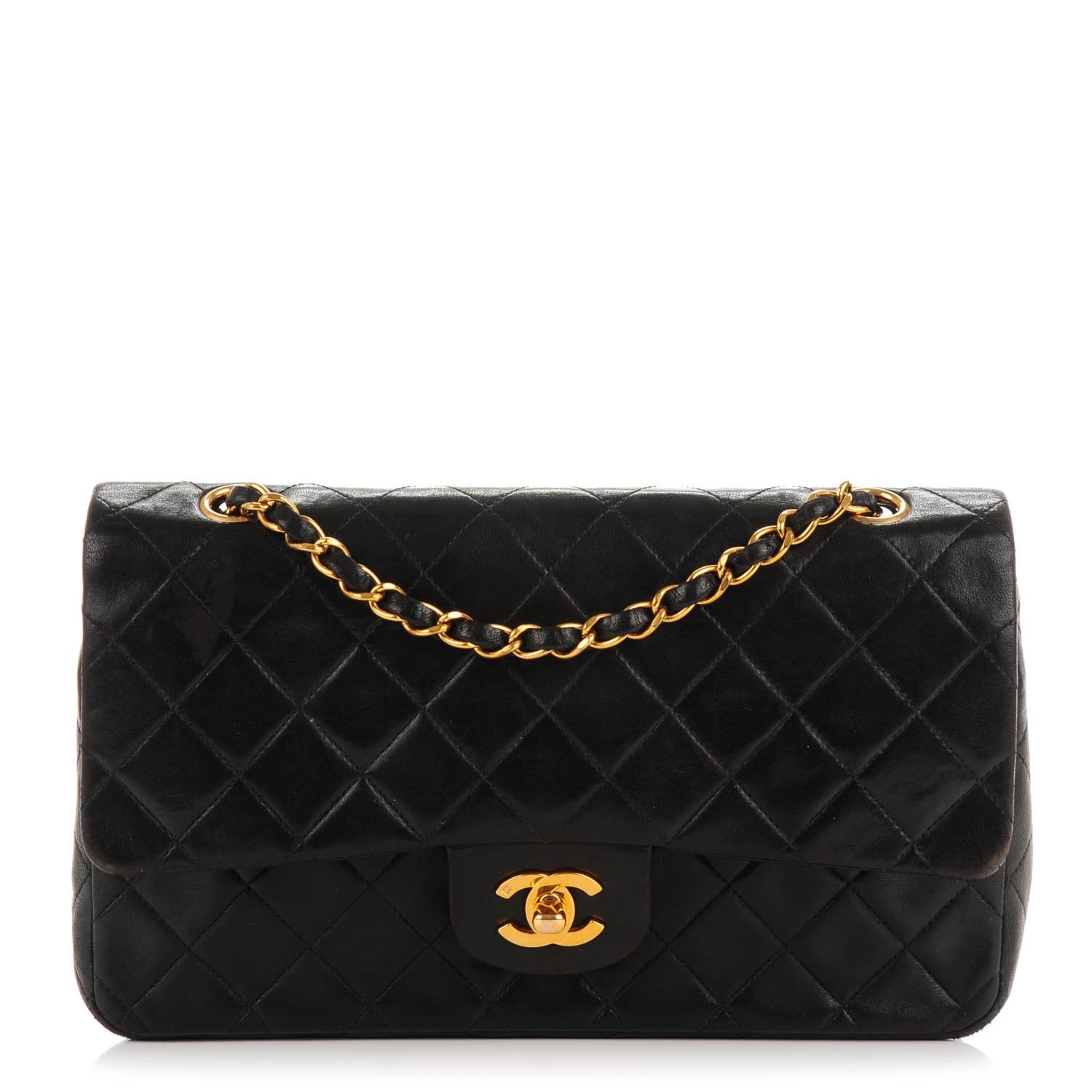 Chanel Lambskin Quilted Medium Double Flap Black 1 of 12