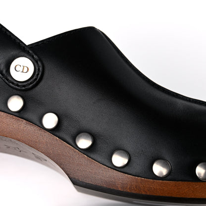 Christian Dior Calfskin Diorquake 20mm Slingback Clogs 37 Black 11 of 15