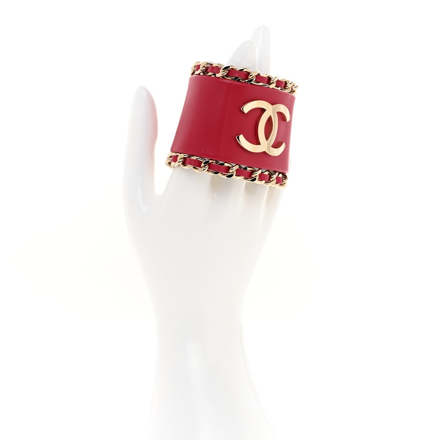 Chanel Lambskin Chain CC Cuff S Pink Gold 2 of 6